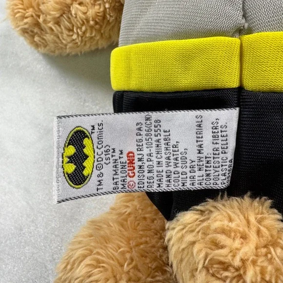 Gund DC Comics Batman Malone Teddy Bear Plush 4056393 Brown Black Grey 12" - Picture 8 of 9